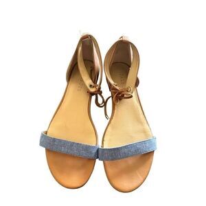 Talbots leather and denim women’s sandals